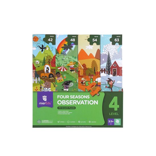 Cover for Mieredu · Puzzle 42-48-54-63 Pcs - Level 4 - Four Seasons Observation - (me644) (Toys)