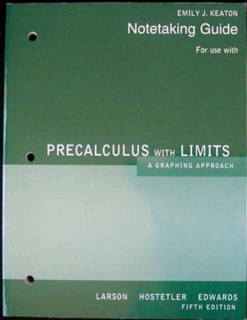 Cover for Larson · Pcalc Limits Aga Note Gde Ap 5 (Paperback Book) (2007)