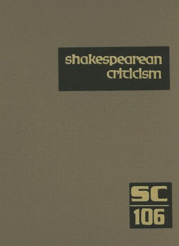 Cover for Michelle Lee · Shakespearean Criticism: Excerpts from the Criticism of William Shakespeare's Plays &amp; Poetry, from the First Published Appraisals to Current Evaluations (Shakespearean Criticism (Gale Res)) (Hardcover Book) (2007)