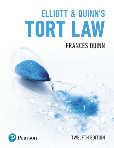 Cover for Frances Quinn · Elliott &amp; Quinn's Tort Law (Pocketbok) (2019)