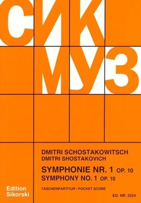 Cover for Dmitri Shostakovich · Symphony 1 Op10 (Partitur) (1996)