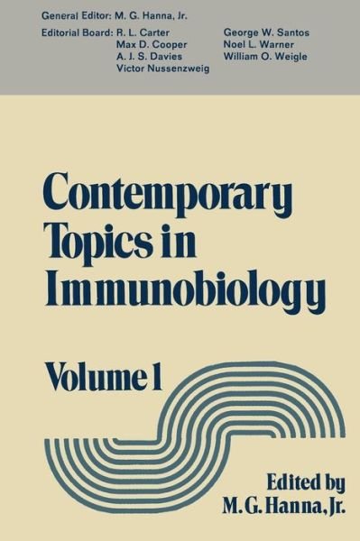 Cover for M Hanna · Contemporary Topics in Immunobiology: Volume 1 (Paperback Book) [Softcover reprint of the original 1st ed. 1972 edition] (2012)
