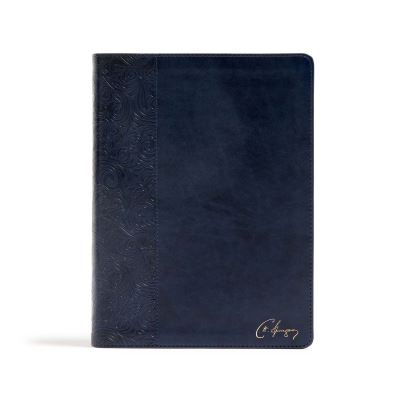 Cover for CSB Bibles by Holman · CSB Spurgeon Study Bible, Navy LeatherTouch®, Black Letter, Study Notes, Quotes, Sermons Outlines, Ribbon Marker, Sewn Binding, Easy-to-Read Bible Serif Type (Imitation Leather Bo) (2020)