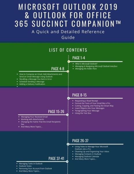 Cover for Succinct Companion · Microsoft Outlook 2019 &amp; Outlook for Office 365 Succinct Companion (TM) (Taschenbuch) (2018)