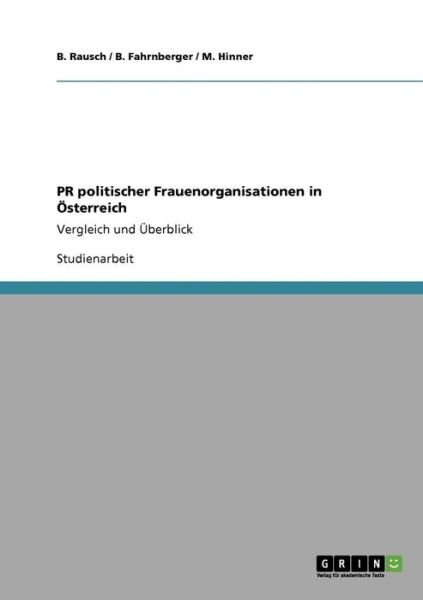 Cover for Rausch · PR politischer Frauenorganisatio (Buch)