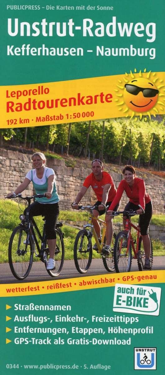 Cover for Publicpress · Unstrut cycle path, cycle tour map 1:50,000 (Kort) (2018)