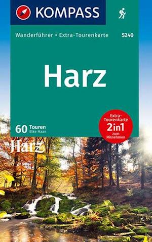 Cover for Kompass · Kompass Wanderführer: Harz: Wanderführer mit Extra-Tourenkarte (Hardcover Book) (2022)