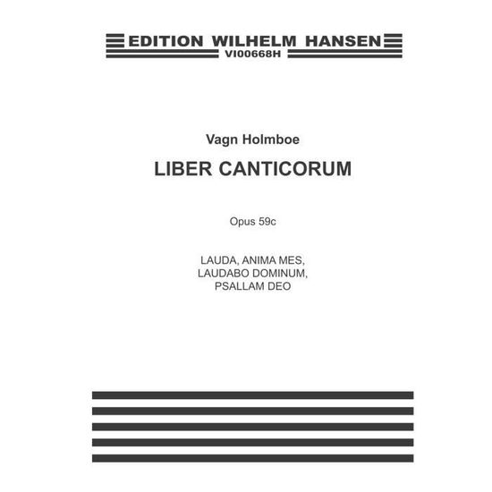 Cover for Vagn Holmboe · Vagn Holmboe: Liber Canticorum Vol.ii Op.59c (Sheet music) (2015)