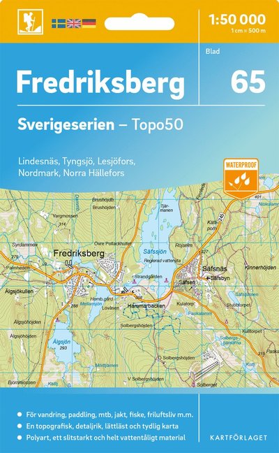 Cover for Fredriksberg - Sverigeserien Topo50 (Map) (2025)