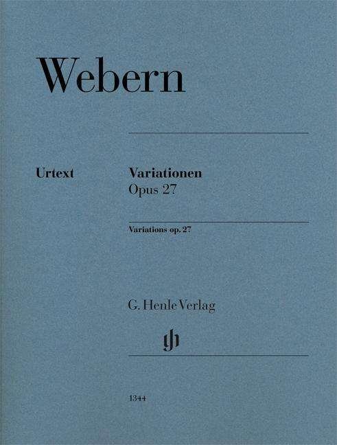 Cover for Webern · Variationen op. 27, Klavier zu z (Book)