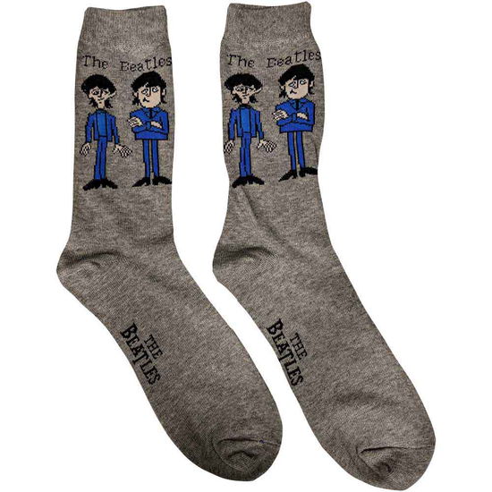 Cover for The Beatles · The Beatles Unisex Ankle Socks: Cartoon Standing (UK Size 7 - 11) (Bekleidung) [size M] [Grey - Unisex edition]