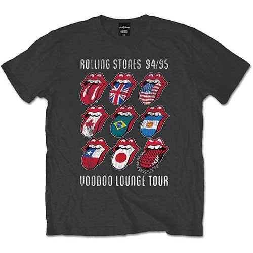 The Rolling Stones Unisex T-Shirt: Voodoo Lounge Tongues - The Rolling Stones - Mercancía - Bravado - 5055295354449 - 