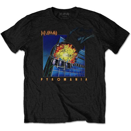 Cover for Def Leppard · Def Leppard Unisex T-Shirt: Pyromania (T-shirt) [size S] [Black - Unisex edition]