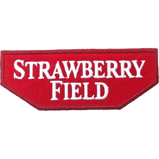 Road Sign Standard Woven Patch: Strawberry Field - Road Sign - Koopwaar -  - 5056368600449 - 
