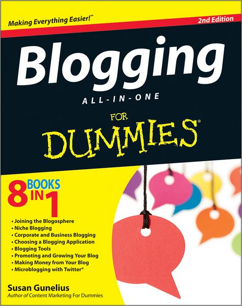 Cover for Susan Gunelius · Blogging All-in-One For Dummies (Paperback Book) [2nd edition] (2012)