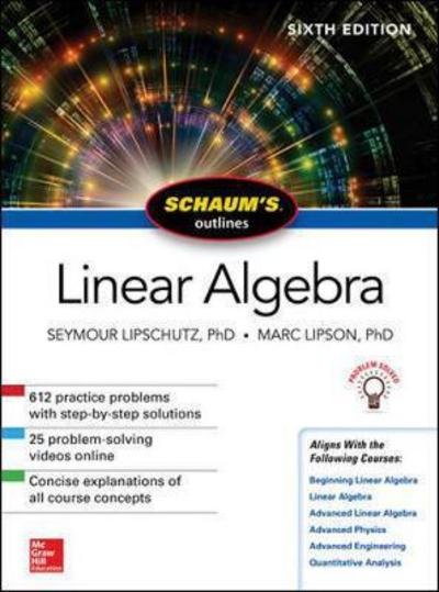 Cover for Seymour Lipschutz · Schaum's Outline of Linear Algebra, Sixth Edition (Pocketbok) (2017)
