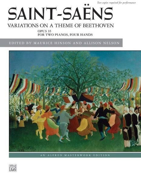 Cover for Camille Saint-saens · Variations on a Theme of Beethoven - Alfred Masterwork Duets (Paperback Book) (2013)