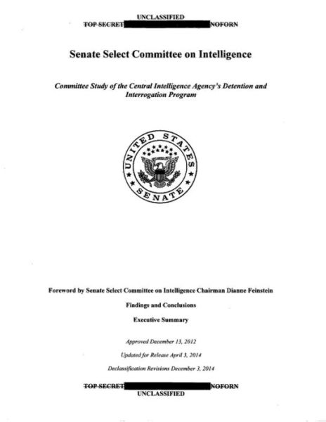 Cover for Senate Select Committee on Intelligence · Us Senate Torture Report: Committee Study of the Central Intelligence Agency's Detention and Interrogation Program (Paperback Book) (2014)