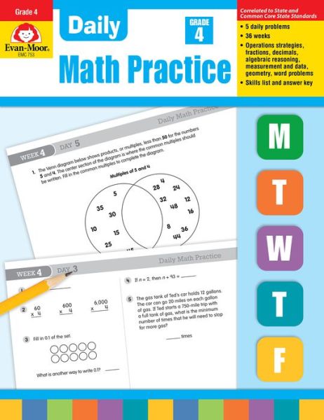 Cover for Wes Tuttle · Daily Common Core Math Practice, Grade 4 (Teacher) (Paperback Book) (1999)