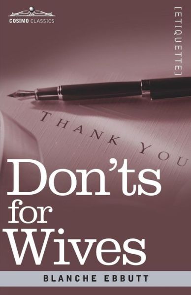 Cover for Blanche Ebbutt · Don'ts for Wives (Paperback Book) (2015)