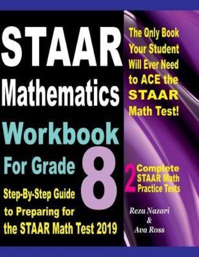 Cover for Ava Ross · STAAR Mathematics Workbook For Grade 8 (Paperback Book) (2018)