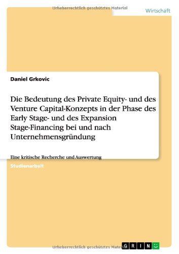 Die Bedeutung des Private Equit - Grkovic - Bøger - Grin Publishing - 9783640860449 - 24. marts 2011