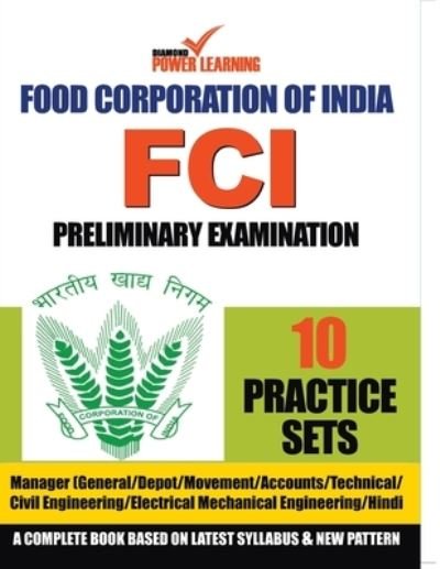Cover for Diamond Learning Power · Food Corporation of India (FCI), Preliminary Examination 2019, in English (MANAGER) 10 PTP, English, Numerical Ability &amp; Reasoning Ability (Paperback Book) (2019)