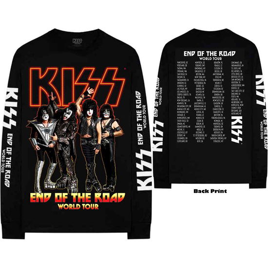 Cover for Kiss · KISS Unisex Long Sleeve T-Shirt: End Of The Road Tour (Ex-Tour with Back &amp; Sleeve Print) (Bekleidung)