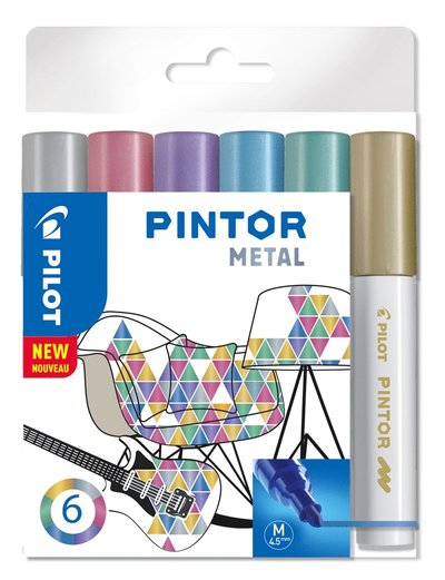 Cover for 6 PILOT PINTOR Metallic Kreativmarker farbsortiert (N/A)