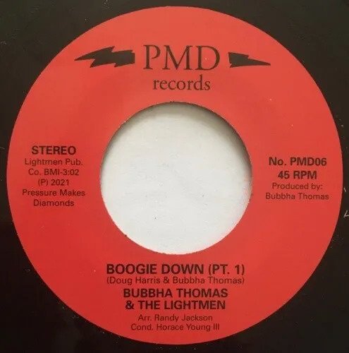 Cover for Bubbha Thomas &amp; the Lightmen · Boogie Down (7&quot;) (2021)