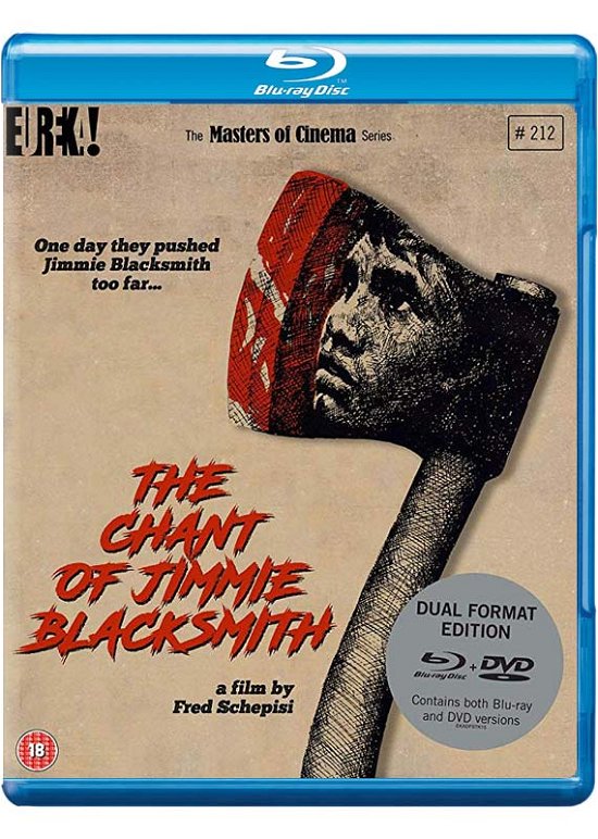 Cover for THE CHANT OF JIMMIE BLACKSMITH Masters of Cinema Dual Format Bluray  DVD · The Chant Of Jimmie Blacksmith Blu-Ray + (Blu-ray) (2019)