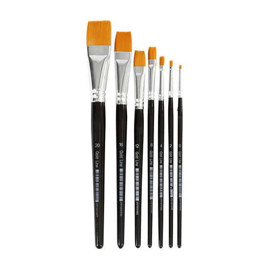 Cover for Creativ Company · Creativ Company - Gold Line Brushes - Size 0-20 - W: 2-24 Mm - Flat - 7 Mixed (10247) (Toys)