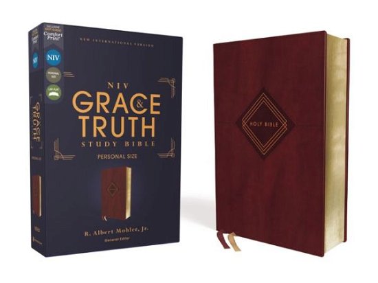 Cover for Zondervan · NIV, The Grace and Truth Study Bible, Personal Size, Leathersoft, Burgundy, Red Letter, Comfort Print (Imiteret Læderbog) (2021)