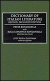 Cover for Bondanella, Dr Peter (Indiana University Bloomington, USA) · Dictionary of Italian Literature (Hardcover Book) (1996)