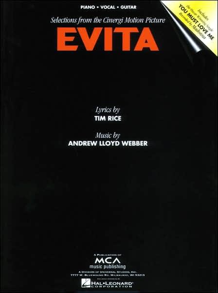Evita - selections from the motion picture - Hal Leonard - Books - Notfabriken - 9780793578450 - August 20, 1999