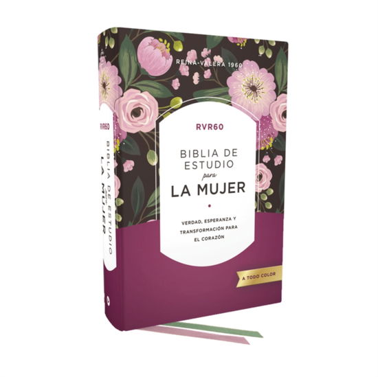 Cover for Zondervan Zondervan · RVR60 Biblia de estudio para la mujer, Tapa dura, Interior a color, Comfort Print: Verdad, esperanza y transformacion para el corazon (Hardcover Book) (2026)