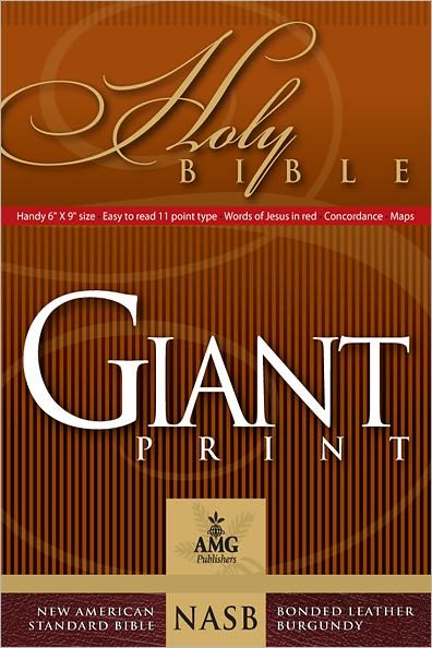 Cover for Amg Publishers · Giant Print Bible-nasb-handy-size (Leather Book) [Burgundy Bonded] (2011)
