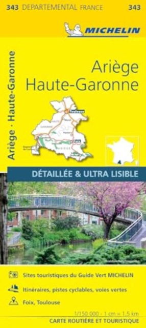 Cover for Michelin · Ariege, Haute-Garonne - Michelin Local Map 343: Map (Kort) (2021)