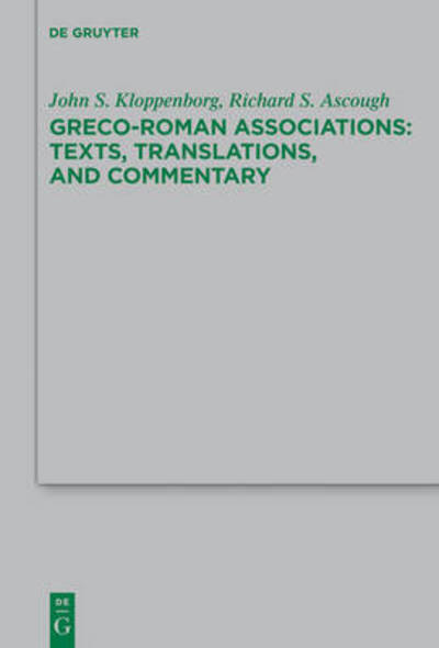 Cover for Kloppenborg · Greco-Roman Ass.01 (Buch) (2011)