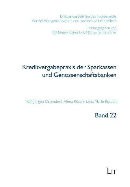 Cover for Ostendorf · Kreditvergabepraxis der Spark (Book)