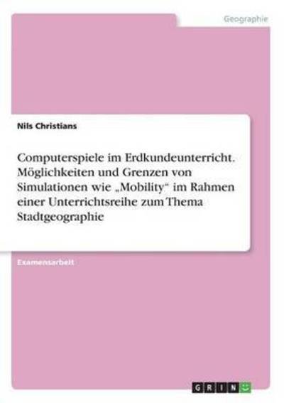 Cover for Christians · Computerspiele im Erdkundeun (Bok) (2016)