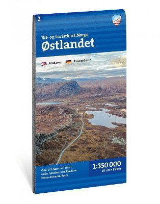 Cover for Car and tourist map of Eastern Norway (Østlandet): 1:350 000 (Map) (2025)