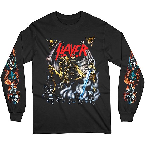 Cover for Slayer · Slayer Unisex Long Sleeve T-Shirt: Airbrush Demon (Sleeve Print) (CLOTHES) [size S] [Black - Unisex edition]