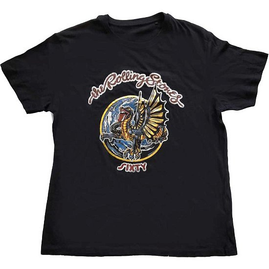 Cover for The Rolling Stones · The Rolling Stones Unisex T-Shirt: Sixty Dragon Globe (Foiled) (T-shirt) [size S]