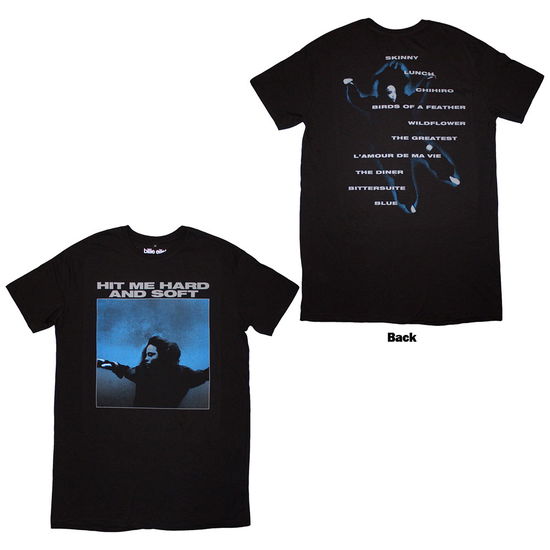 Cover for Billie Eilish · Billie Eilish Ladies T-Shirt Dress: HMHAS Tracklist (Black) (Back Print) (CLOTHES) [size S] (2025)