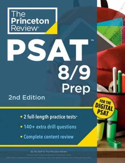 Cover for Princeton Review · Princeton Review PSAT 8/9 Prep: 2 Practice Tests + Content Review + Strategies for the Digital PSAT (Paperback Book) [2 Revised edition] (2024)
