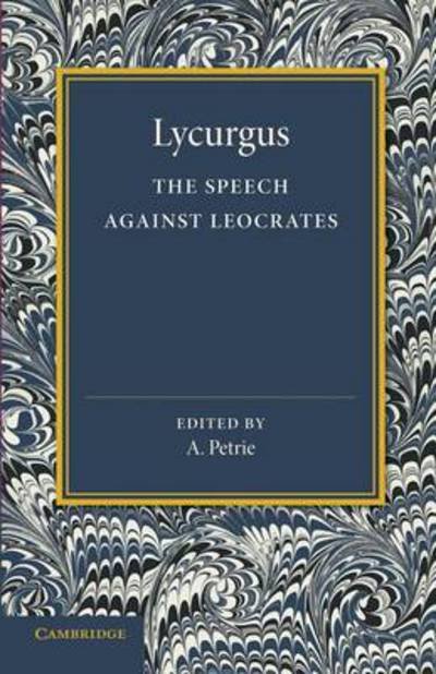 Cover for Lycurgus · The Speech against Leocrates (Paperback Book) (2014)