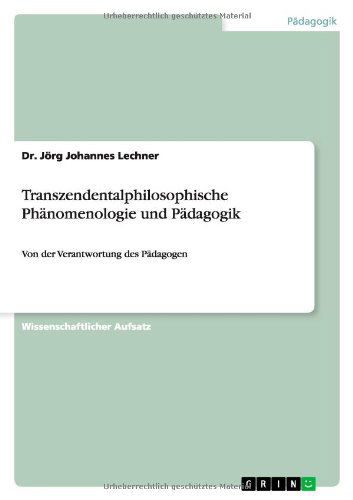 Cover for Lechner · Transzendentalphilosophische Ph (Book) [German edition] (2010)