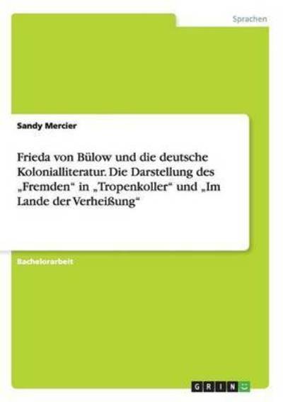 Cover for Mercier · Frieda von Bülow und die deutsc (Book)