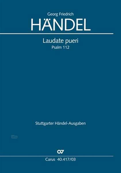 Cover for Handel · Laudate pueri, Klavierauszug (Buch)